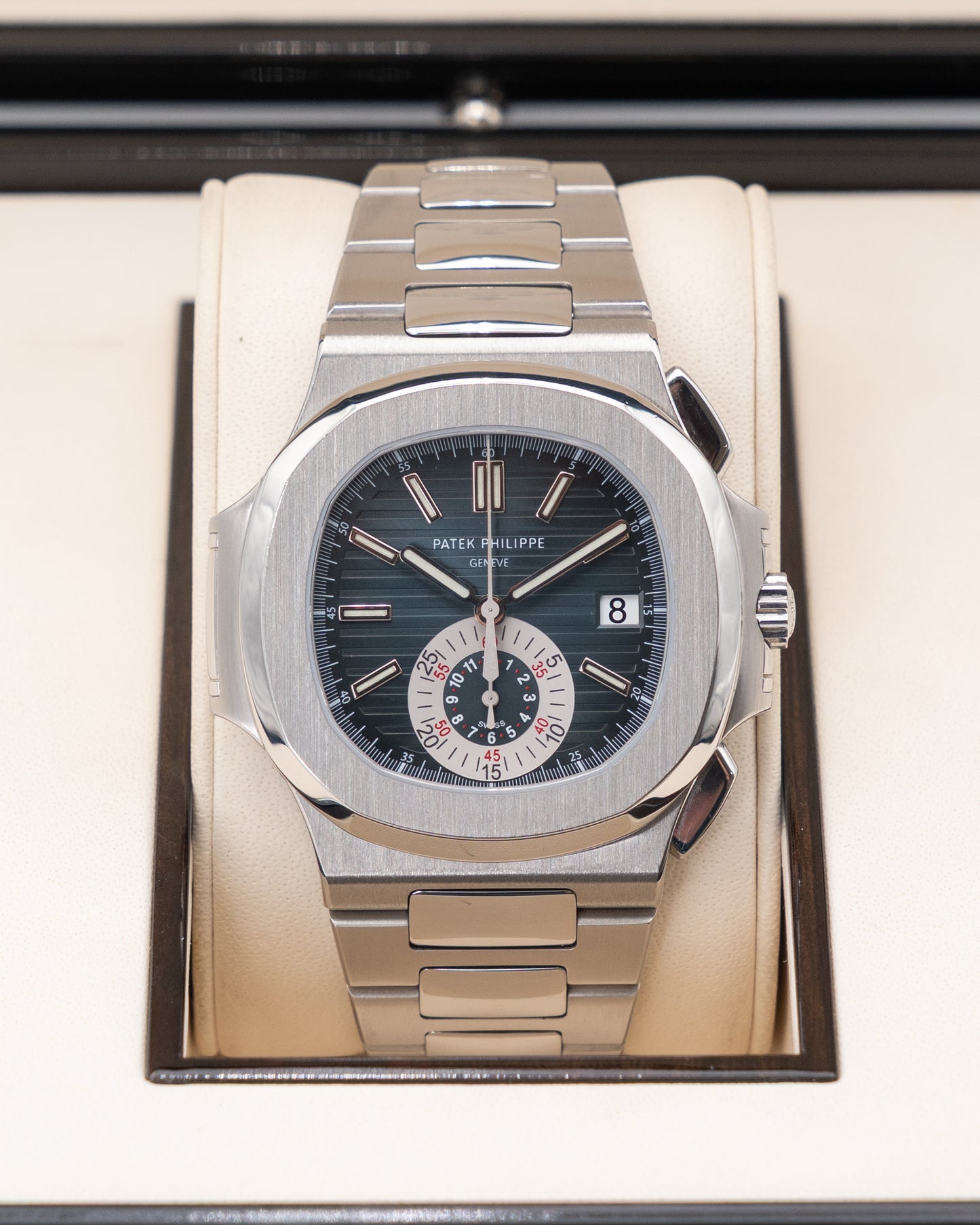 Patek Philippe Nautilus 40.5mm 5980/1A-001 Blue Dial Chronograph 2008