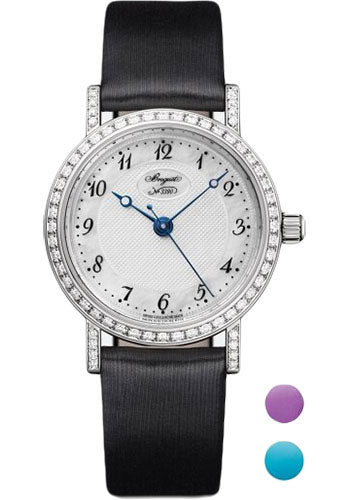 Breguet Classique 8068 - White Gold Case - Mother-Of-Pearl Dial - Black Satin Strap - 8068BB/59/764/DD00
