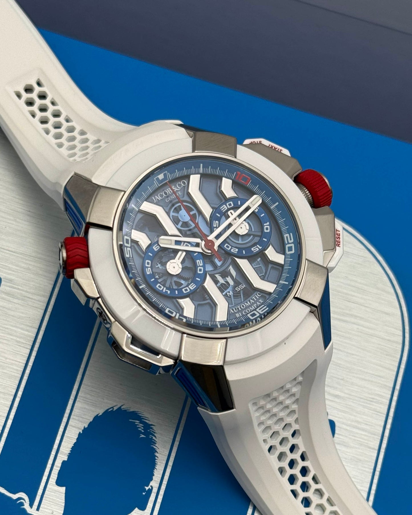 Jacob & Co Epic x Chrono Messi 47mm EC313.20 Titanium White