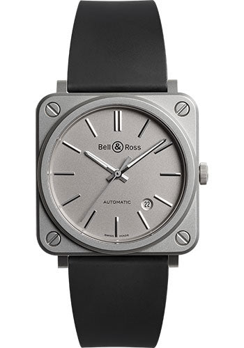 Bell & Ross BR S-92 Grey Matte Watch - Rubber Strap