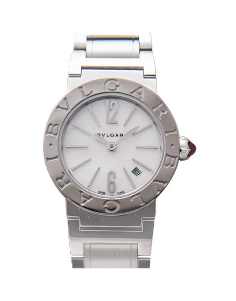 Shop Bvlgari White MOP Steel 26mm Watches at wywatl display picture 2