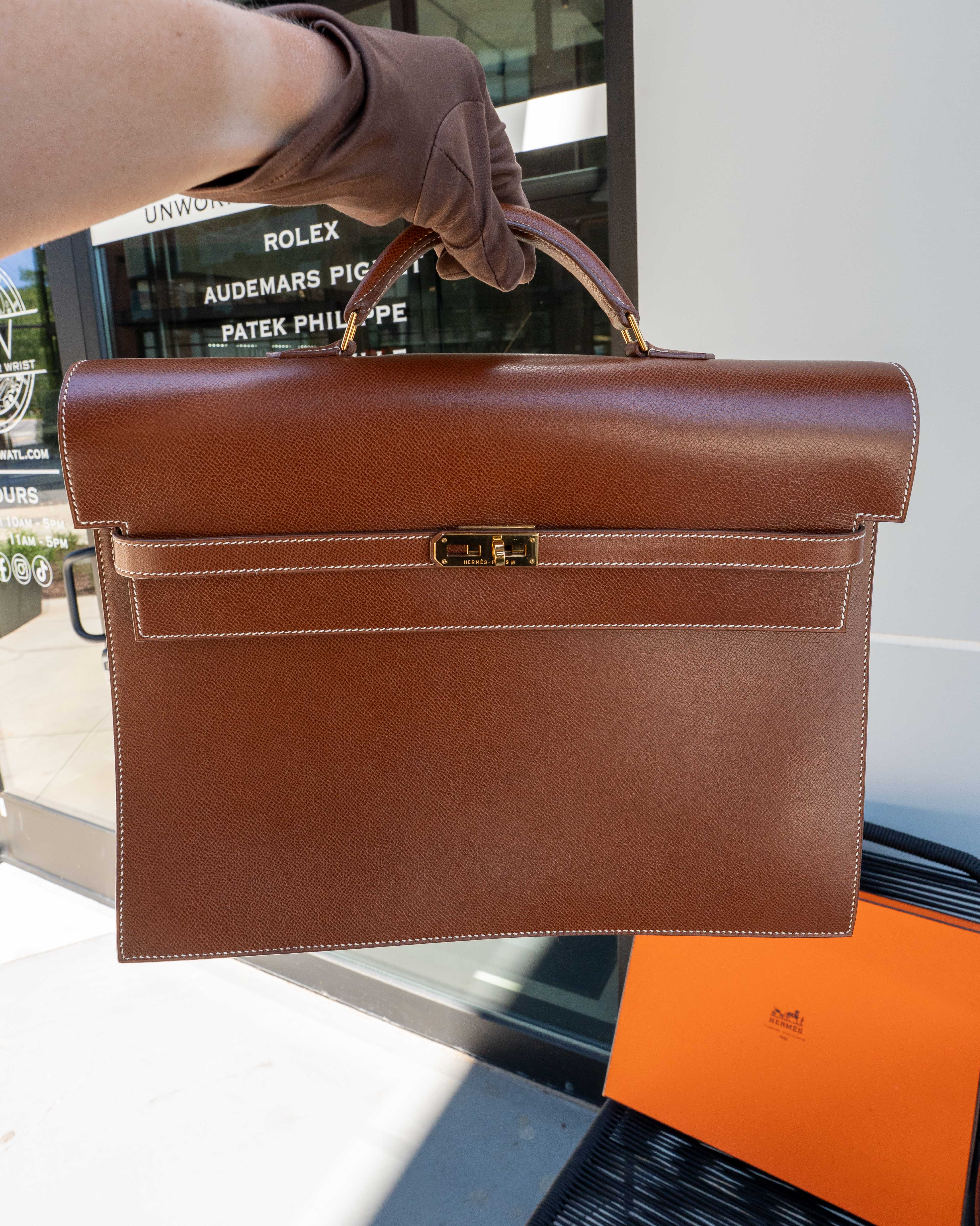 Hermès Kelly Dépêches 36 Brown Yellow Gold – Watch Your Wrist - WYWATL