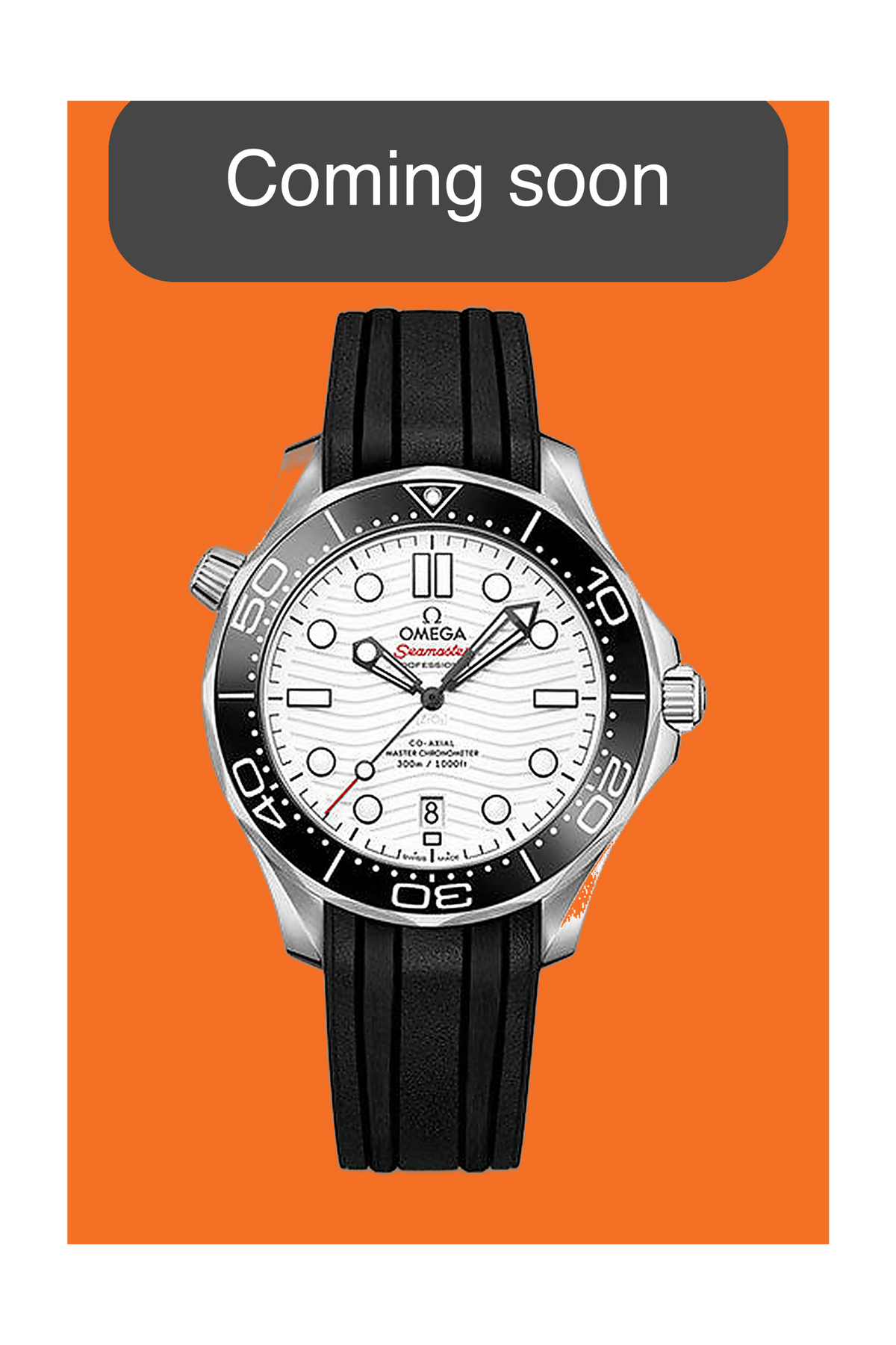 Omega Seamaster Diver 300M Master Co-Axial 42mm 210.32.42.20.04.001 White Dial Rubber Strap 2025
