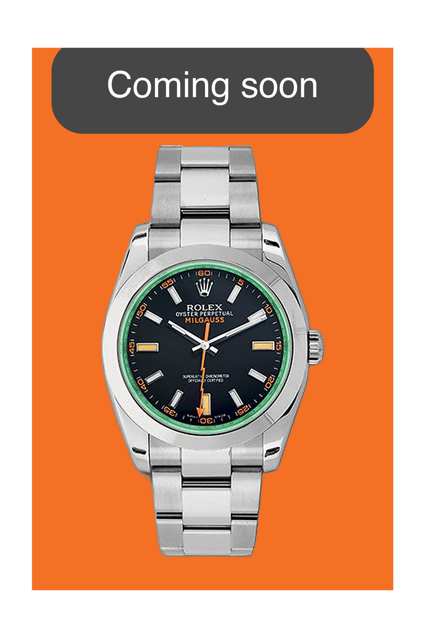 COMING SOON - Rolex Milgauss 40mm 116400V Green Crystal Black Dial 2009