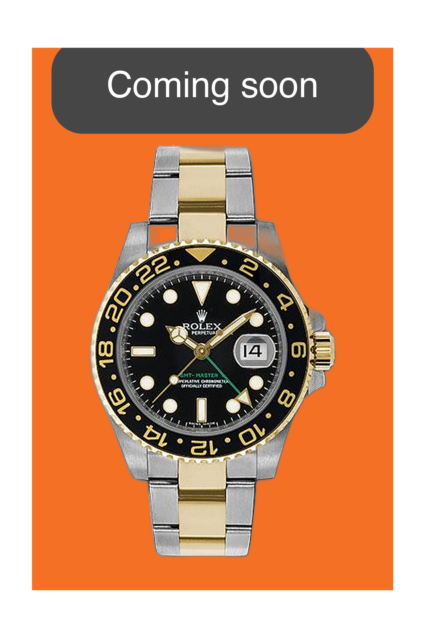 Rolex GMT Master II 40mm 116713 Green Arrow Two Tone 2012 (116713)