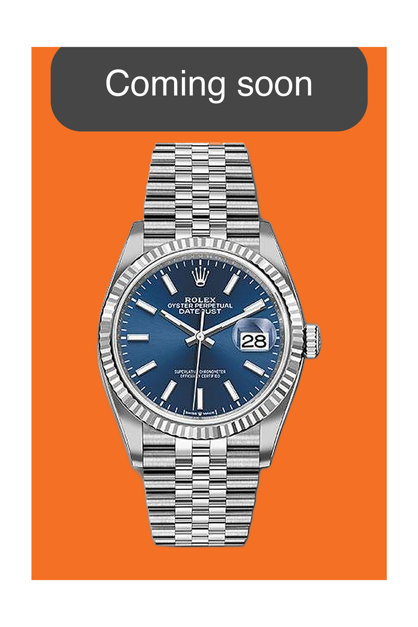 COMING SOON - Rolex Datejust 36mm 126234 Blue Stick Dial Fluted Jubilee 2025