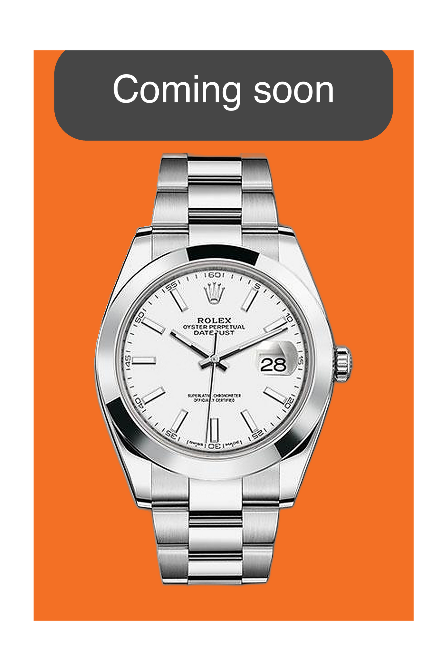 Rolex Datejust 41mm 126300 White Index Smooth on Oyster 2026