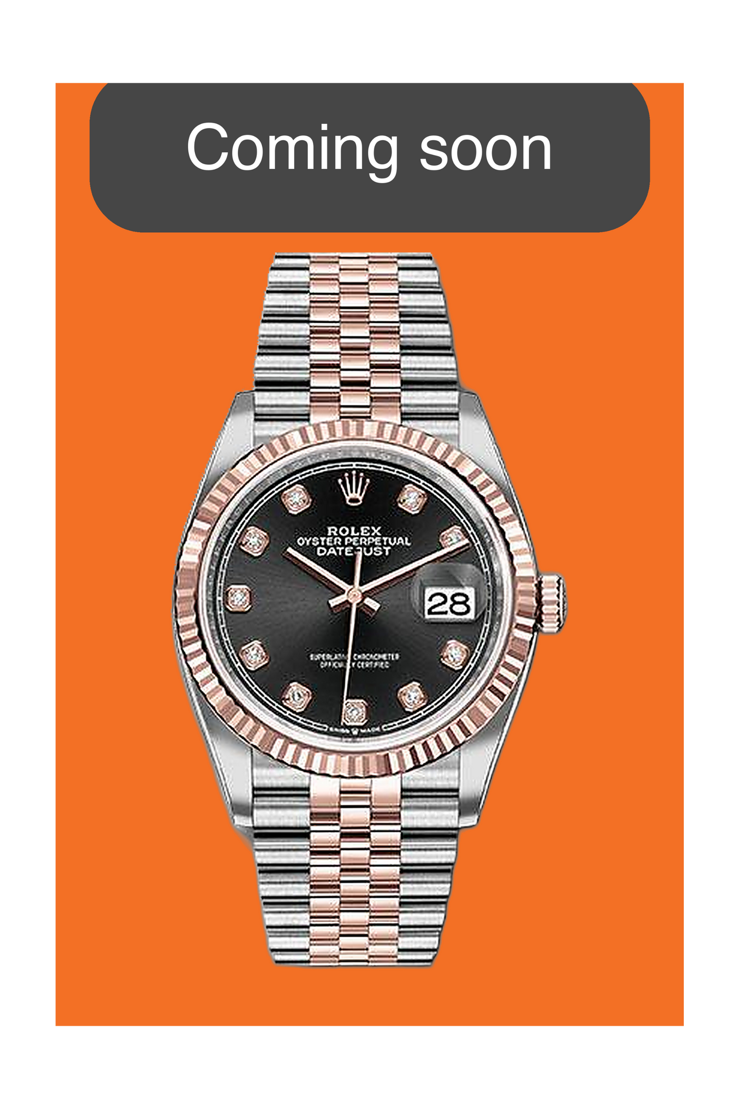 Rolex Datejust 36mm 126231 Two Tone Fluted Everose Black Diamond Dial 2024