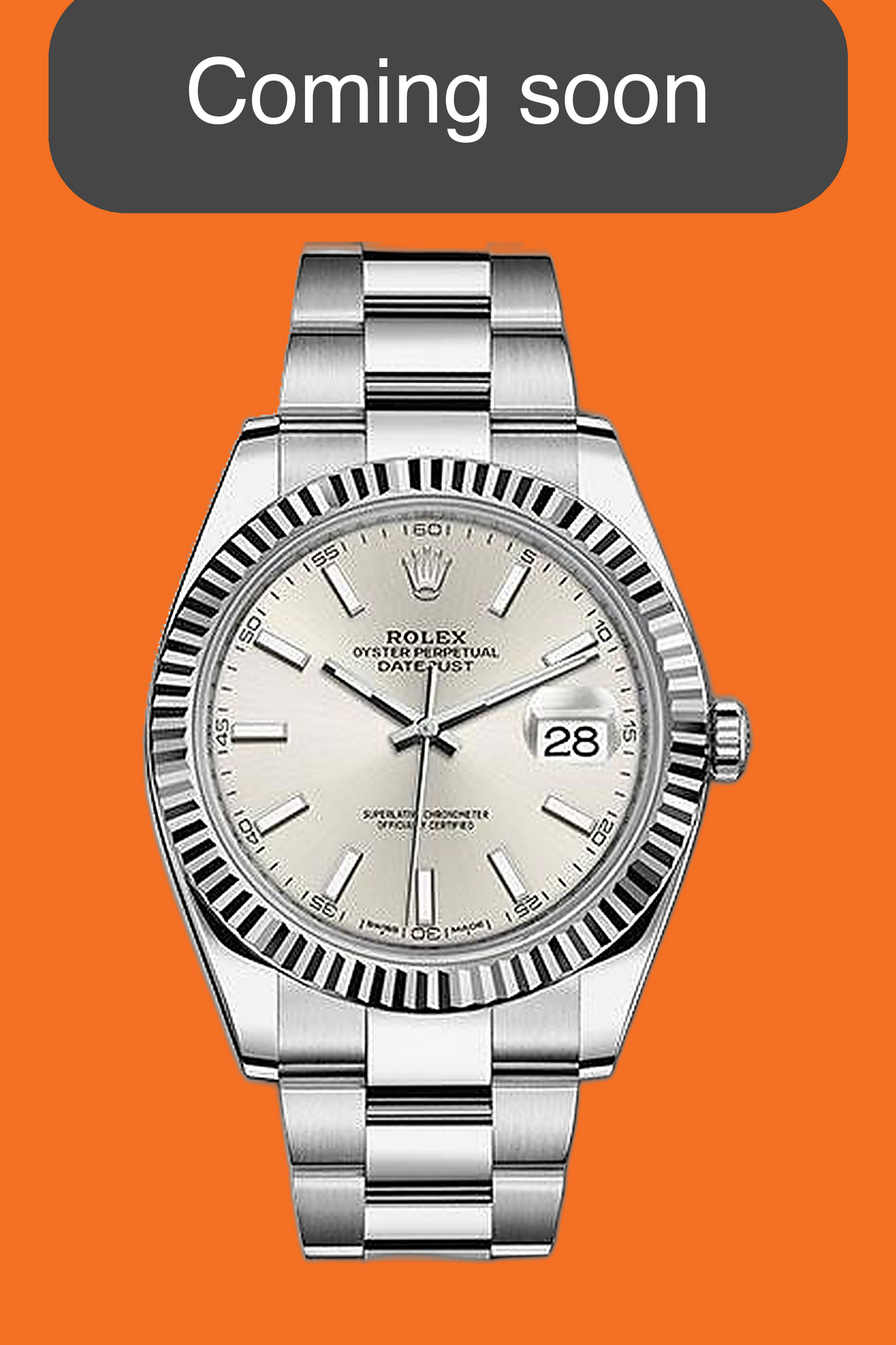 Rolex Datejust 41mm 126334 White Stick Dial Fluted Oyster 2021