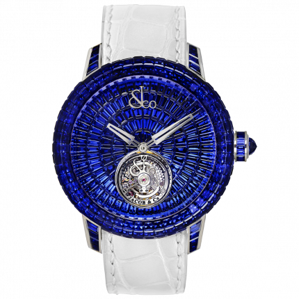 Jacob & Co. Caviar Tourbillon Baguette Blue Sapphires 47 mm CV201.30.BB.BB.A