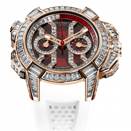 Jacob & Co. Epic X Chrono Baguette Red Mineral Crystal 47 mm EC422.40.BW.RD.A