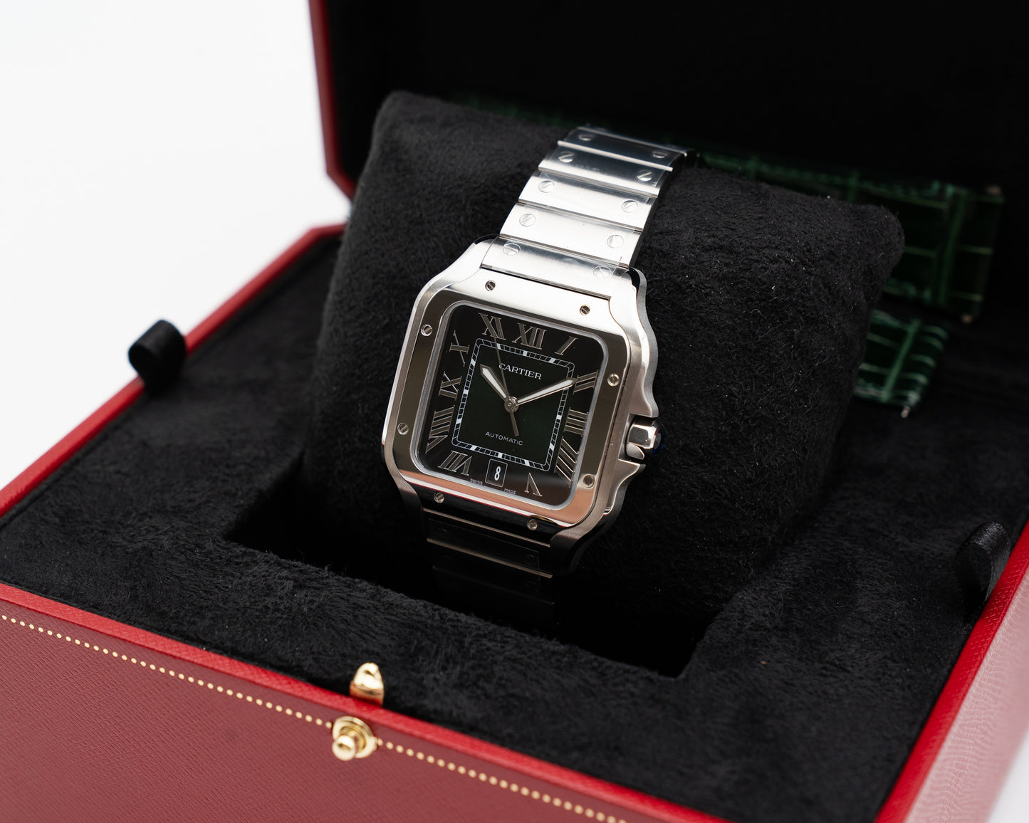 Cartier Santos De Cartier Large 39.8mm Green Dial 2023 (WSSA0062)