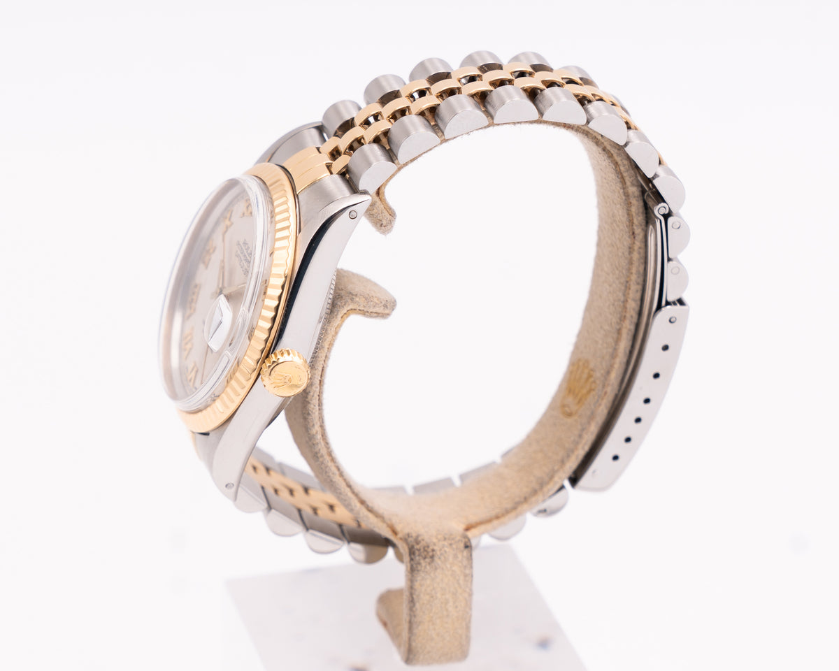 Rolex Datejust 36mm 16013 Pyramid Dial on Jubilee Two Tone R-Serial
