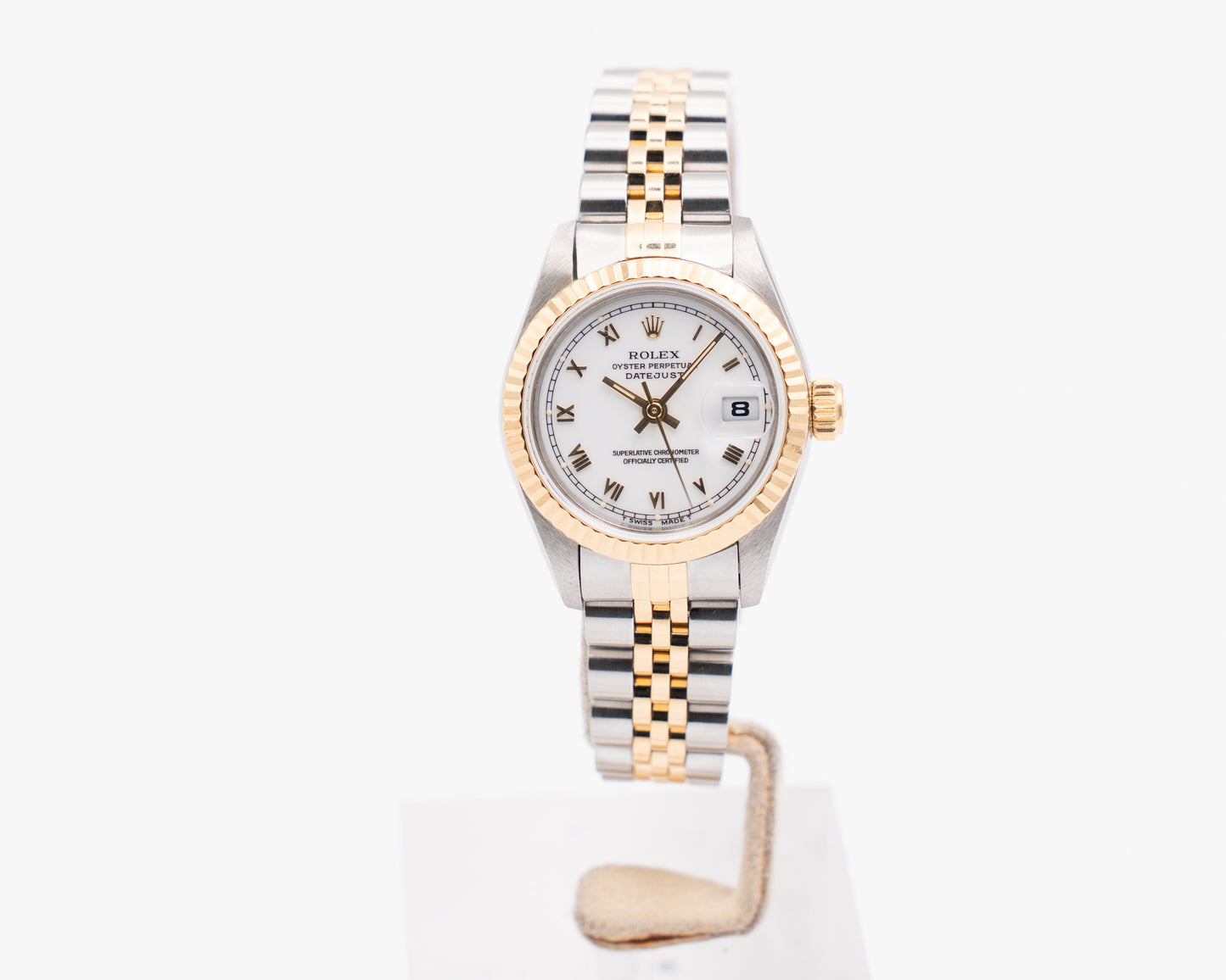 Rolex Datejust 26mm 69173 White Roman Dial W Serial