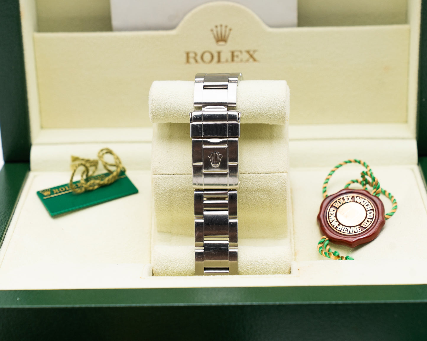 Rolex GMT-Master II 40mm 16710 Coke No Holes with lucky crown 2004 with RSC Card