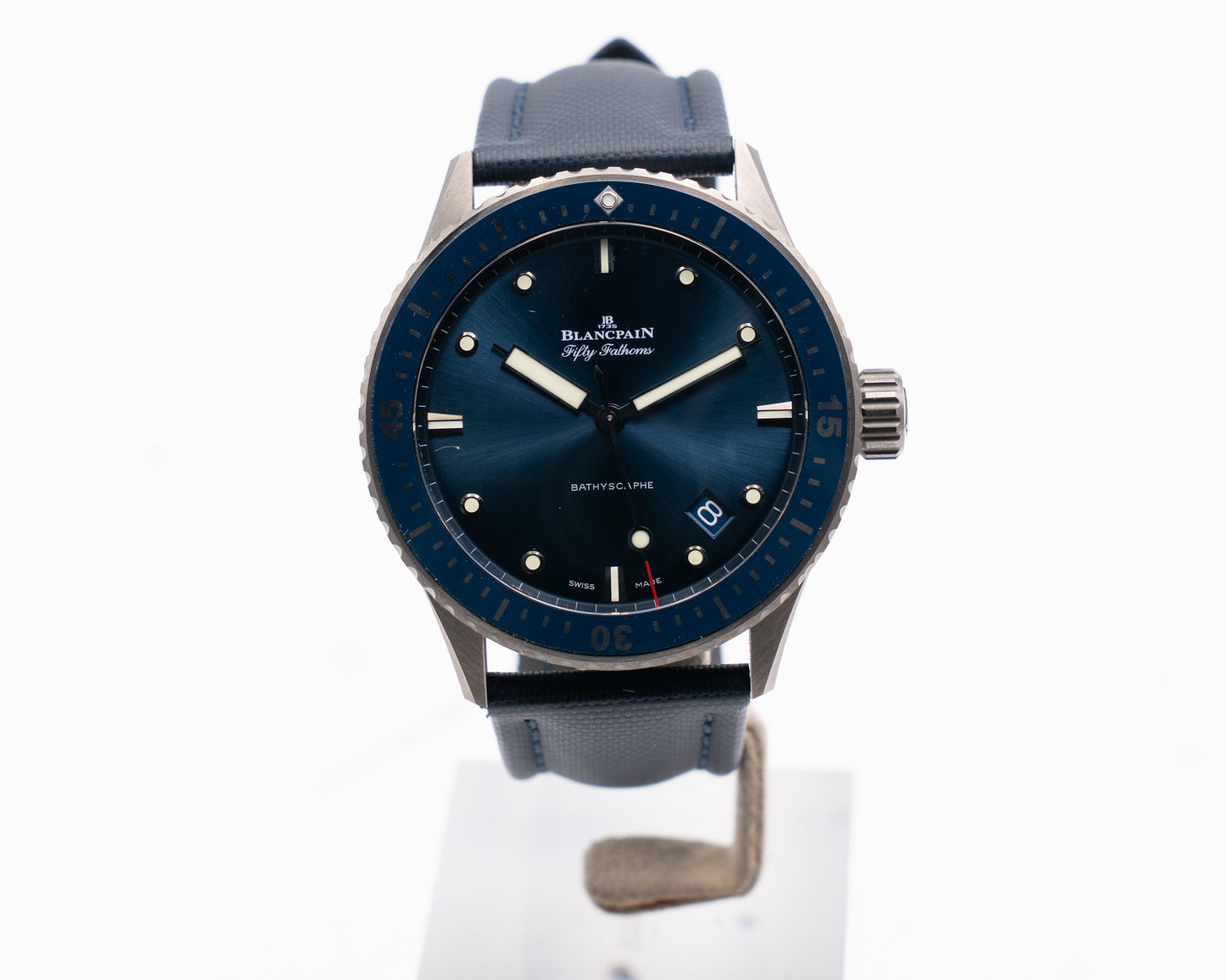 Blancpain Fifty Fathoms Bathyscaphe 43.6mm 5000-0240-o52a Blue Dial Grey Ceramic 2024