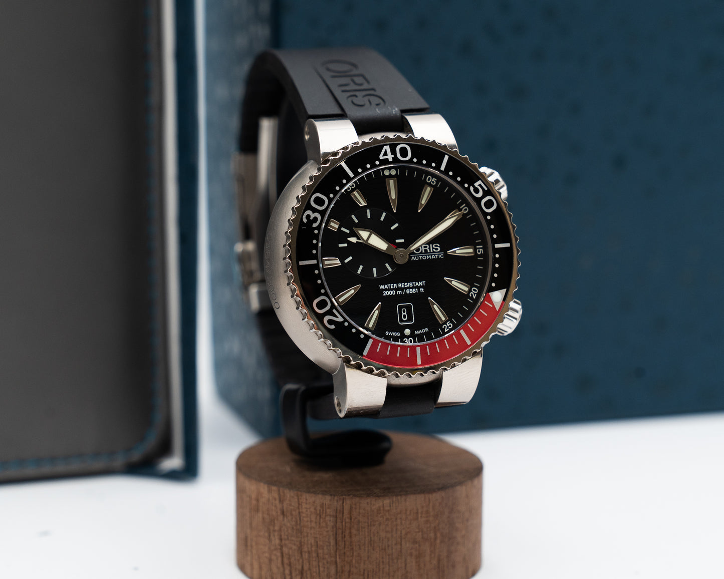 Unworn Oris Carlos Coste Limited Edition 47mm 643-7584-71-54 Black and red bezel 2006