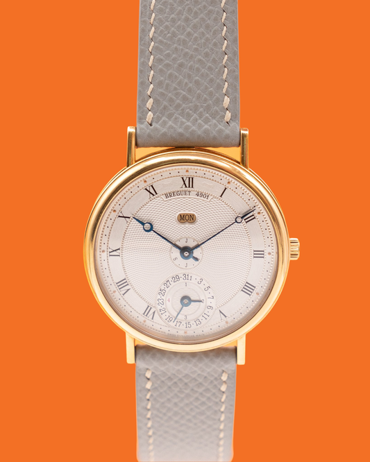 Breguet In-line Perpetual Calendar 7707BA  36mm Silver Dial Yellow Gold 2002