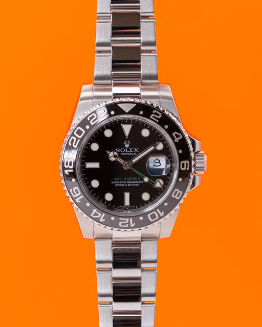 Rolex GMT Master II 40mm 116710LN Black Green Arrow