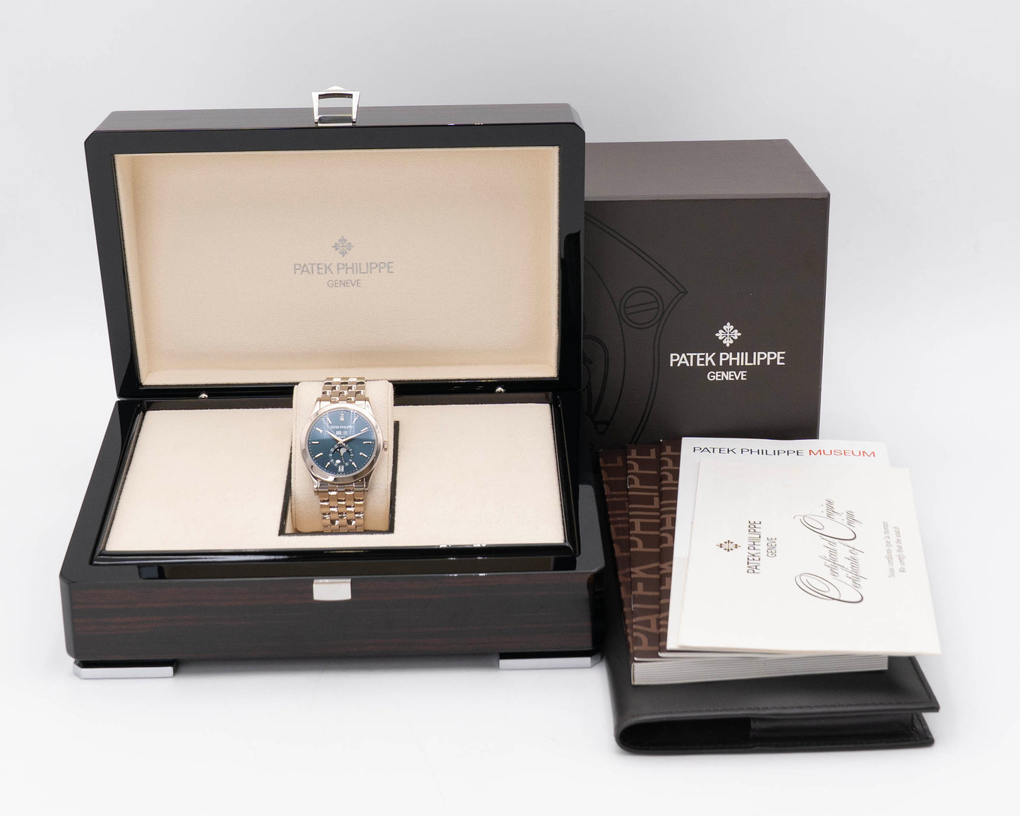 Patek Philippe Annual Calendar 38mm 5396/1G-001 White Gold Blue Dial Bracelet 2014