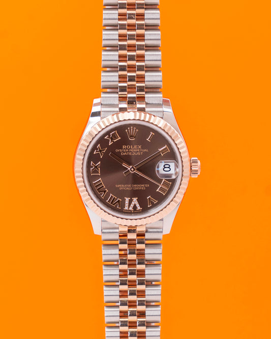 Rolex Datejust 31mm 278271 Rose Gold Chocolate Diamond Roman Dial Two Tone Rose Gold 2021