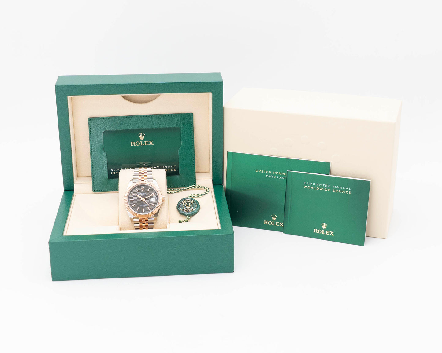 Rolex Datejust 41mm 126331 Two Tone Rose Gold Grey Motif Dial 2023