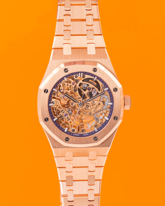 Audemars Piguet Royal Oak 37mm 15467OR Purple Double Balance Wheel Openworked Rose Gold