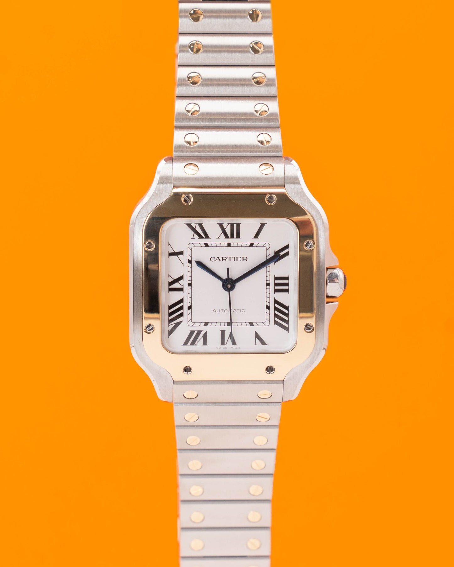 Cartier Santos Medium W2SA0016 Two Tone Yellow Gold Silver Dial 2026