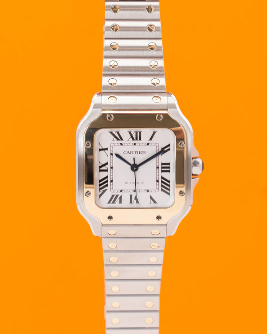 Cartier Santos Medium W2SA0016 Two Tone Yellow Gold Silver Dial 2026