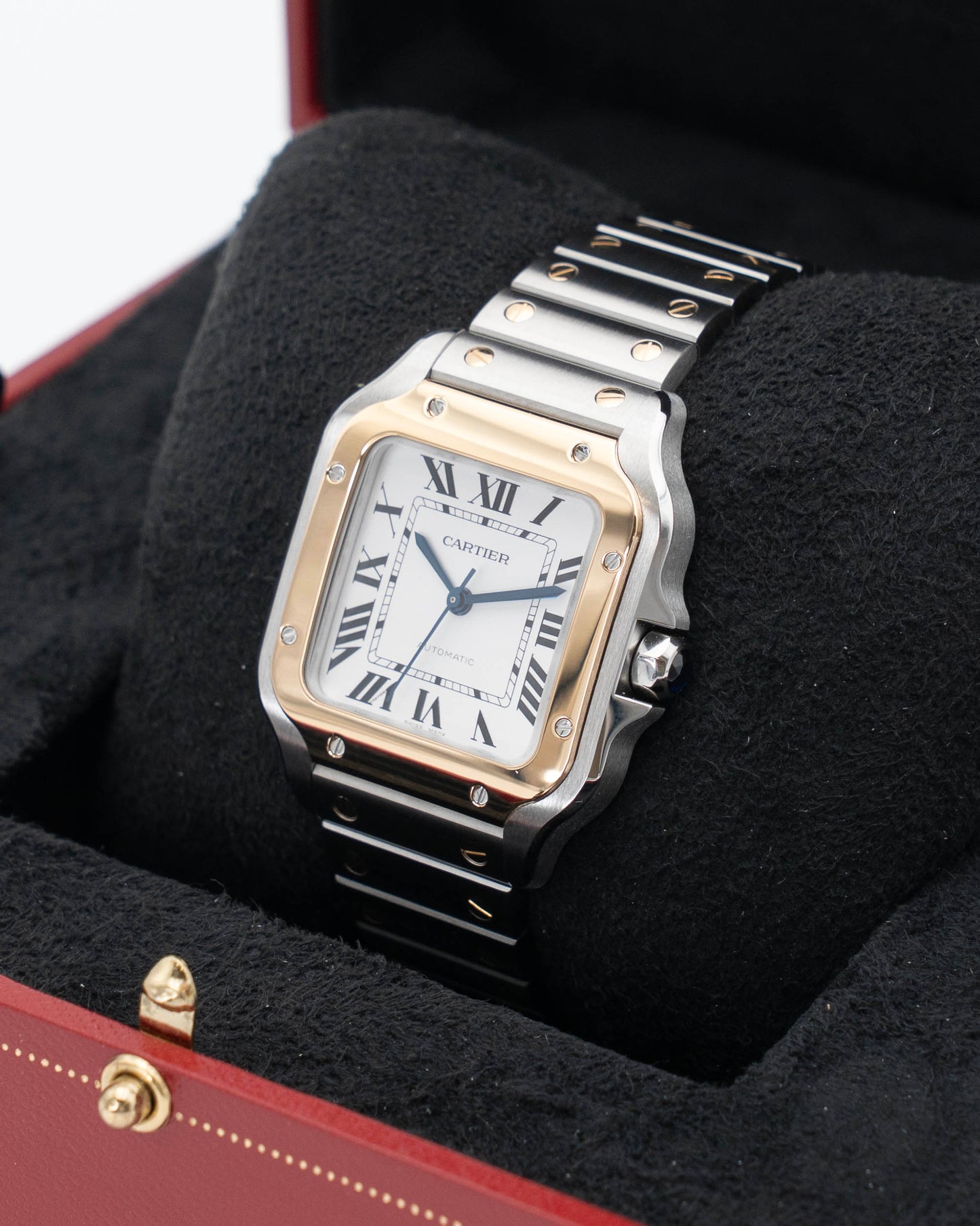 Cartier Santos Medium W2SA0016 Two Tone Yellow Gold Silver Dial 2026