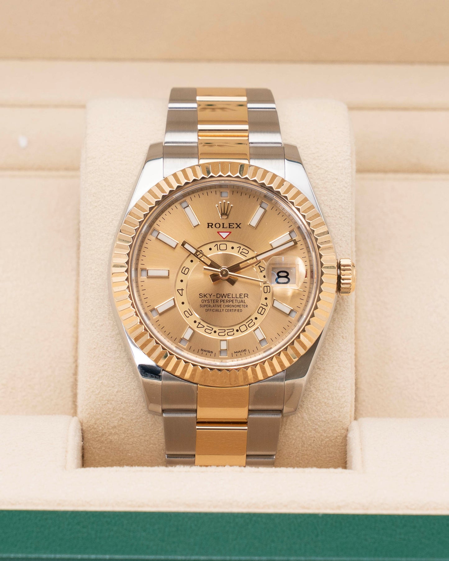 Rolex SkyDweller 42mm 326933 Two Tone Champagne Dial 2017