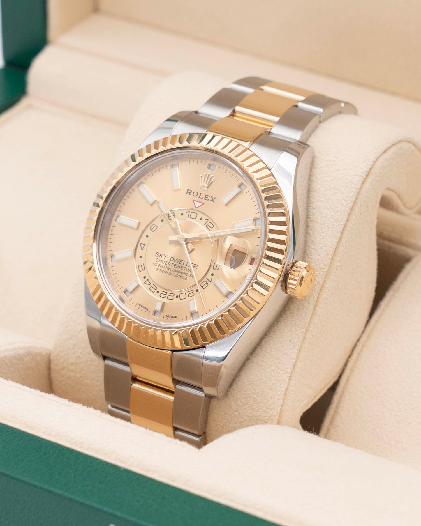 Rolex SkyDweller 42mm 326933 Two Tone Champagne Dial 2017