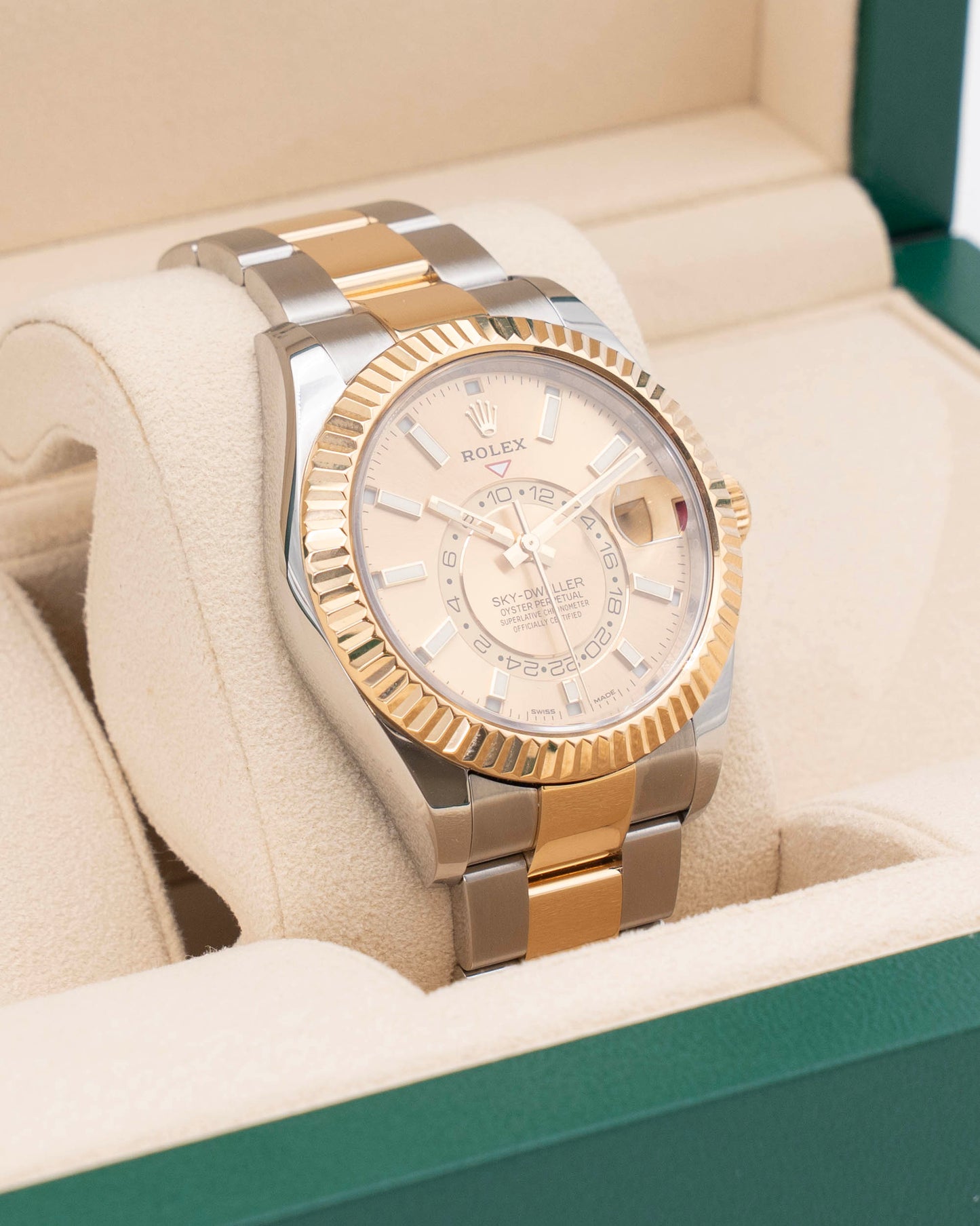 Rolex SkyDweller 42mm 326933 Two Tone Champagne Dial 2017
