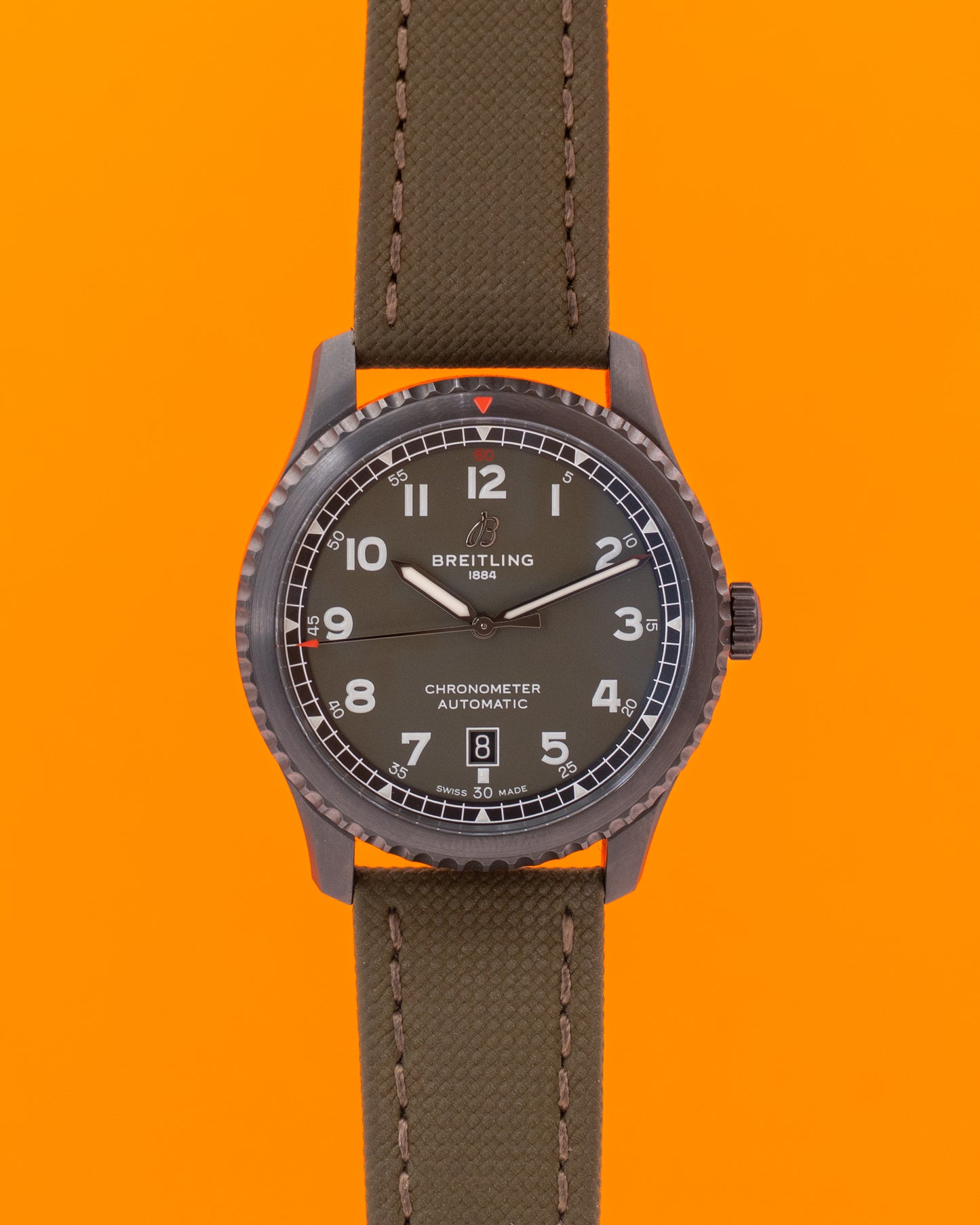 Breitling Aviator 8 41mm M173152A1L1X1 "Curtiss Warhawk" Olive Green Dial