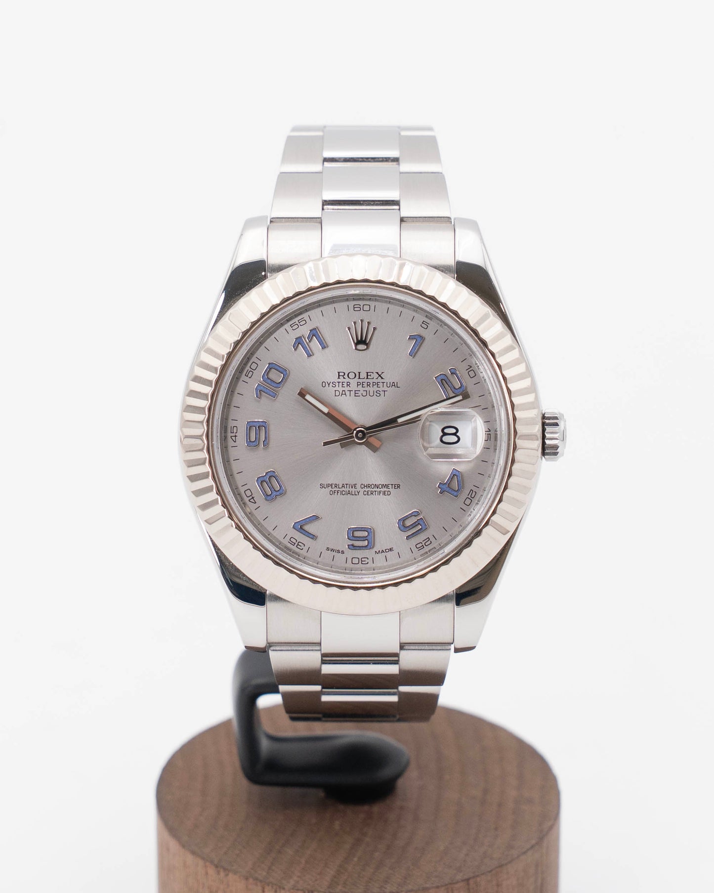 2026 CPO Rolex Datejust II 41mm 116334 Lavender Arabic Silver Dial
