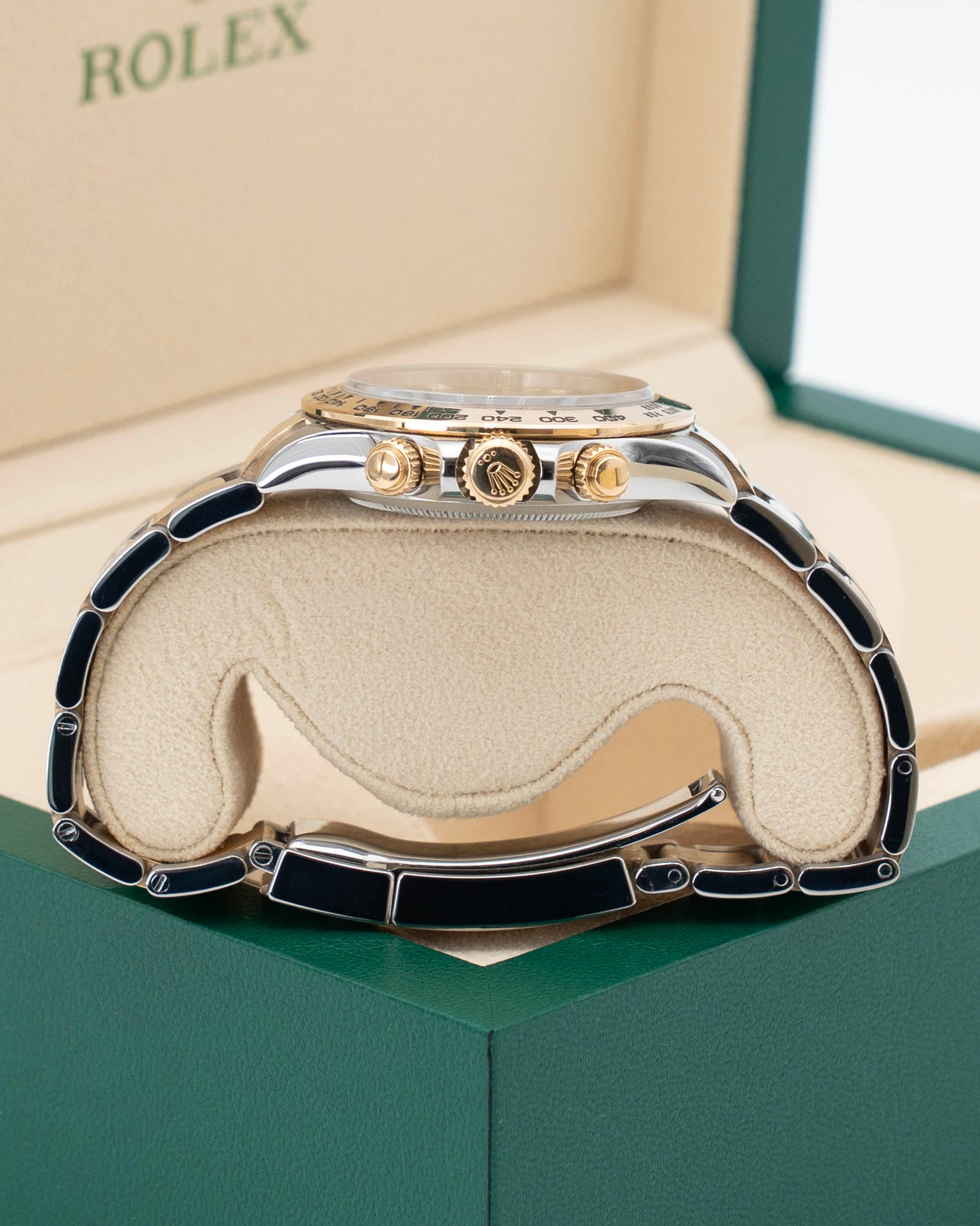Rolex Daytona 40mm 116503 Two Tone Yellow Gold Black Diamond Dial 2021