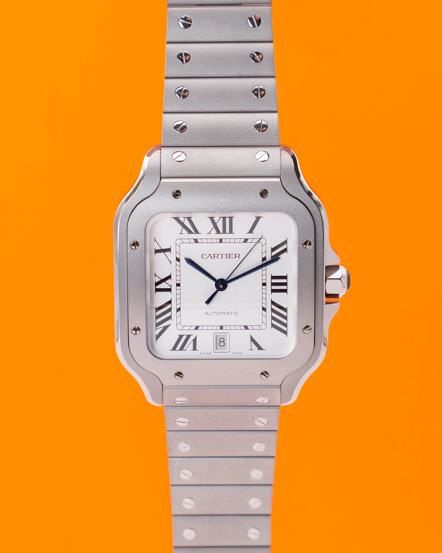 UNWORN Cartier Santos De Cartier 47.5mm WSSA0089 White Dial Titanium 2026 (WSSA0089)