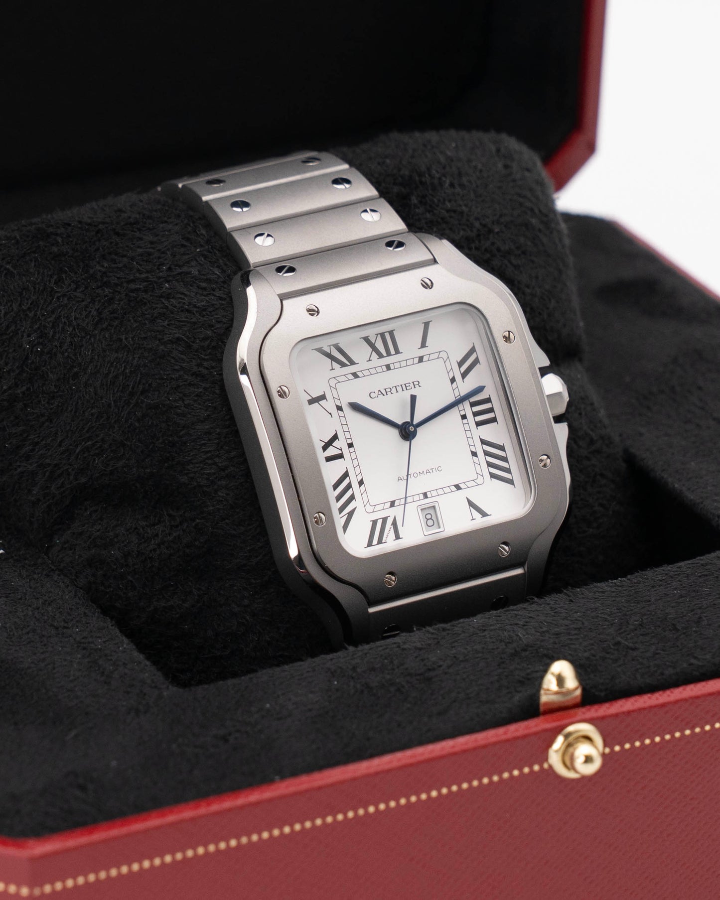 UNWORN Cartier Santos De Cartier 47.5mm WSSA0089 White Dial Titanium 2026 (WSSA0089)