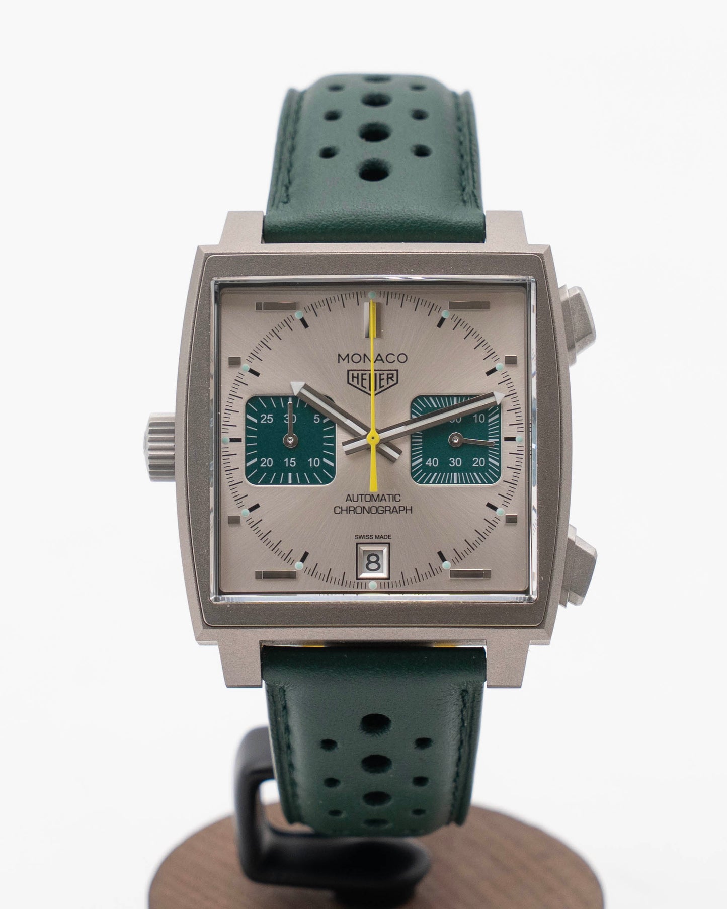 Tag Heuer Monaco 39mm CAW218E Chronograph Titanium Racing Green Limited to 100