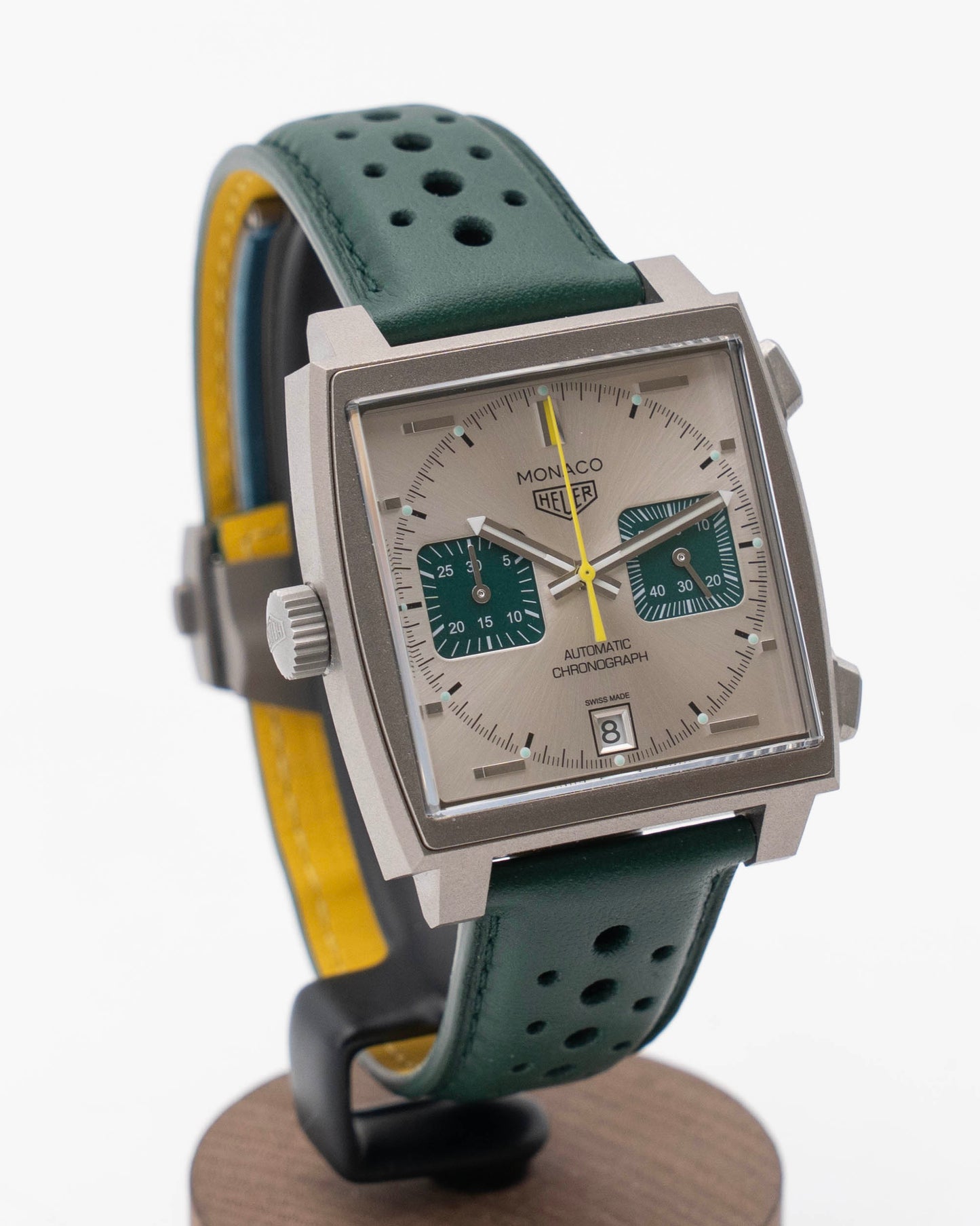 Tag Heuer Monaco 39mm CAW218E Chronograph Titanium Racing Green Limited to 100