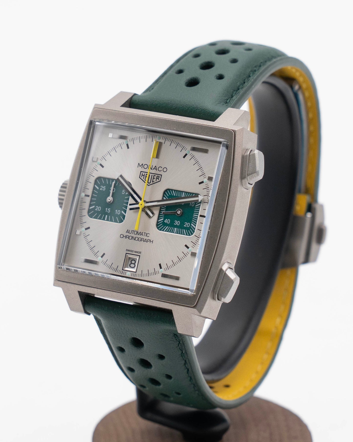 Tag Heuer Monaco 39mm CAW218E Chronograph Titanium Racing Green Limited to 100