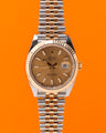 Rolex Datejust 41mm 126333 Two Tone Yellow Gold Champagne Stick Dial Fluted Jubilee 2017