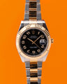 Rolex Datejust II 41mm 116333 Two Tone Yellow Gold Black Arabic Dial 2011
