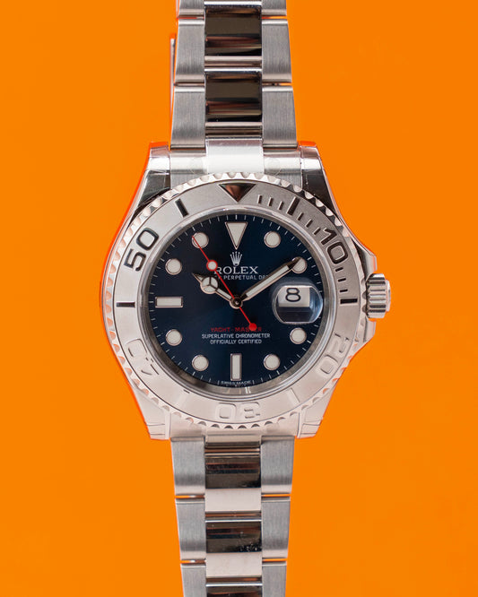 Stickered UNWORN Rolex Yachtmaster 40mm 116622 Blue Dial Super Man 2014