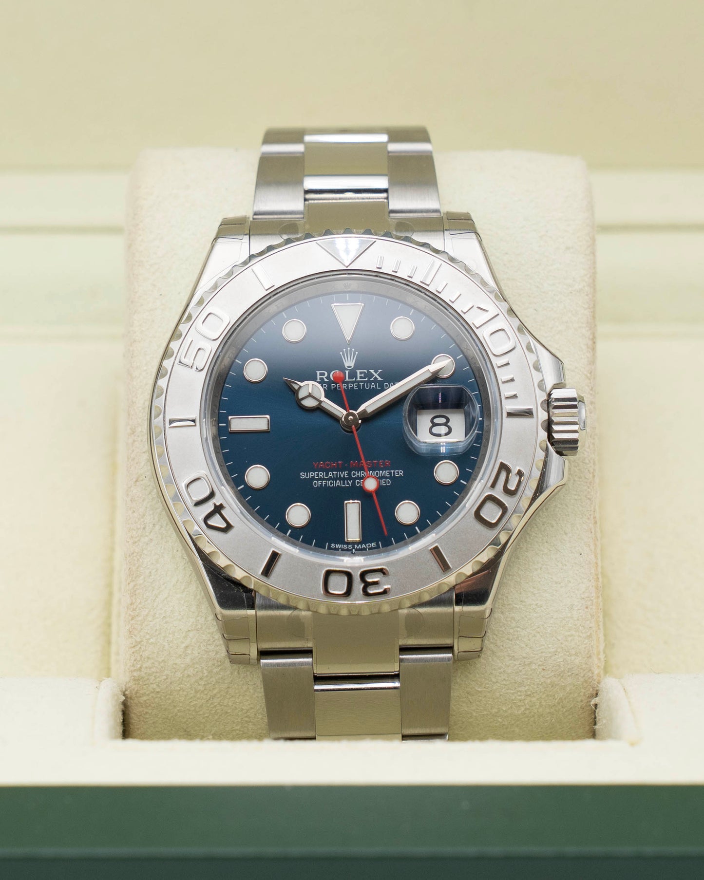 Stickered UNWORN Rolex Yachtmaster 40mm 116622 Blue Dial Super Man 2014