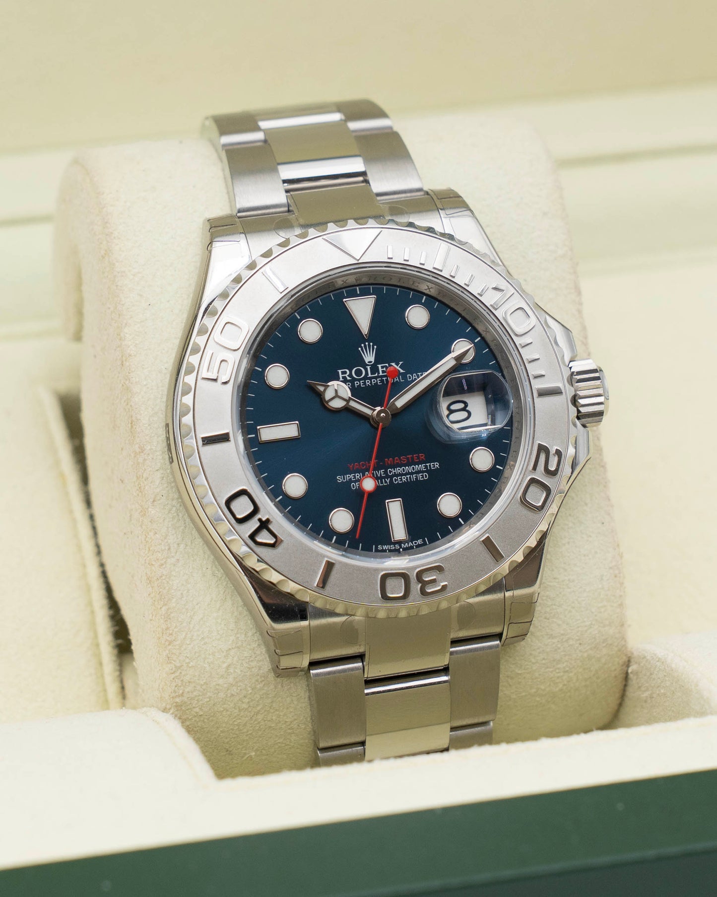 Stickered UNWORN Rolex Yachtmaster 40mm 116622 Blue Dial Super Man 2014
