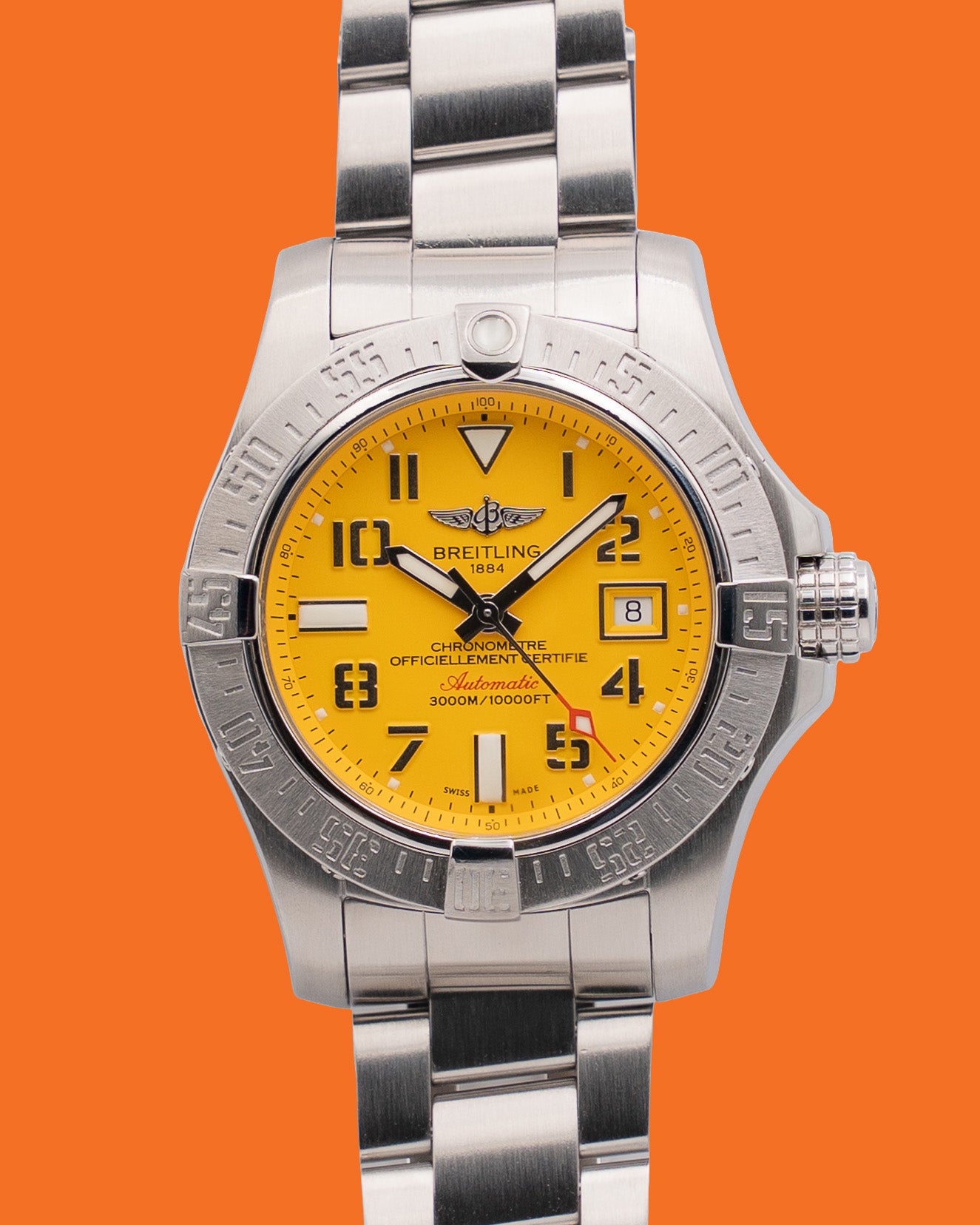 Breitling Avenger II Seawolf 45mm a17331101l1a1 Yellow Dial 2019
