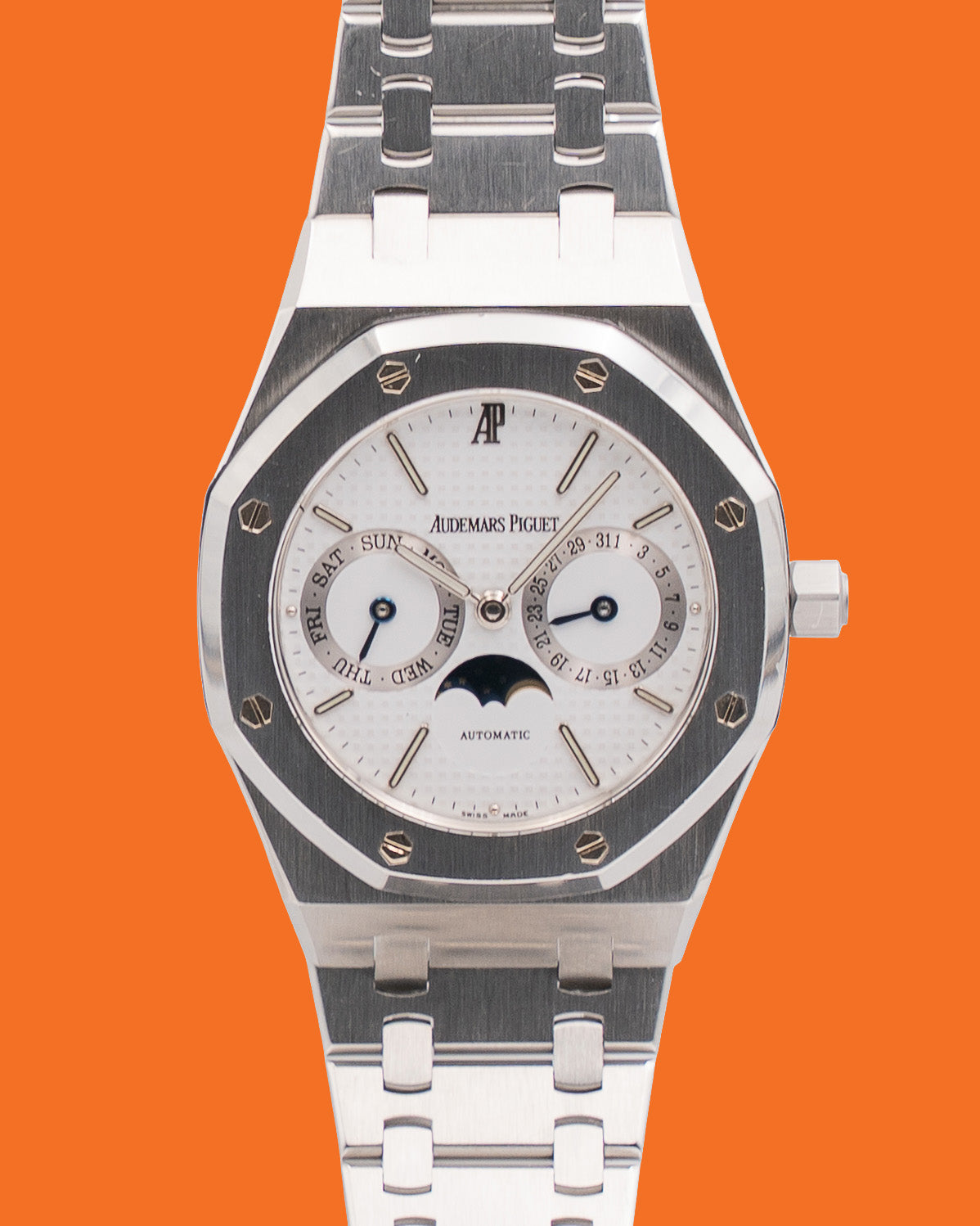 Audemars Piguet Royal Oak "Owl" 37mm 25594ST White Moonphase Day Date E-Serial