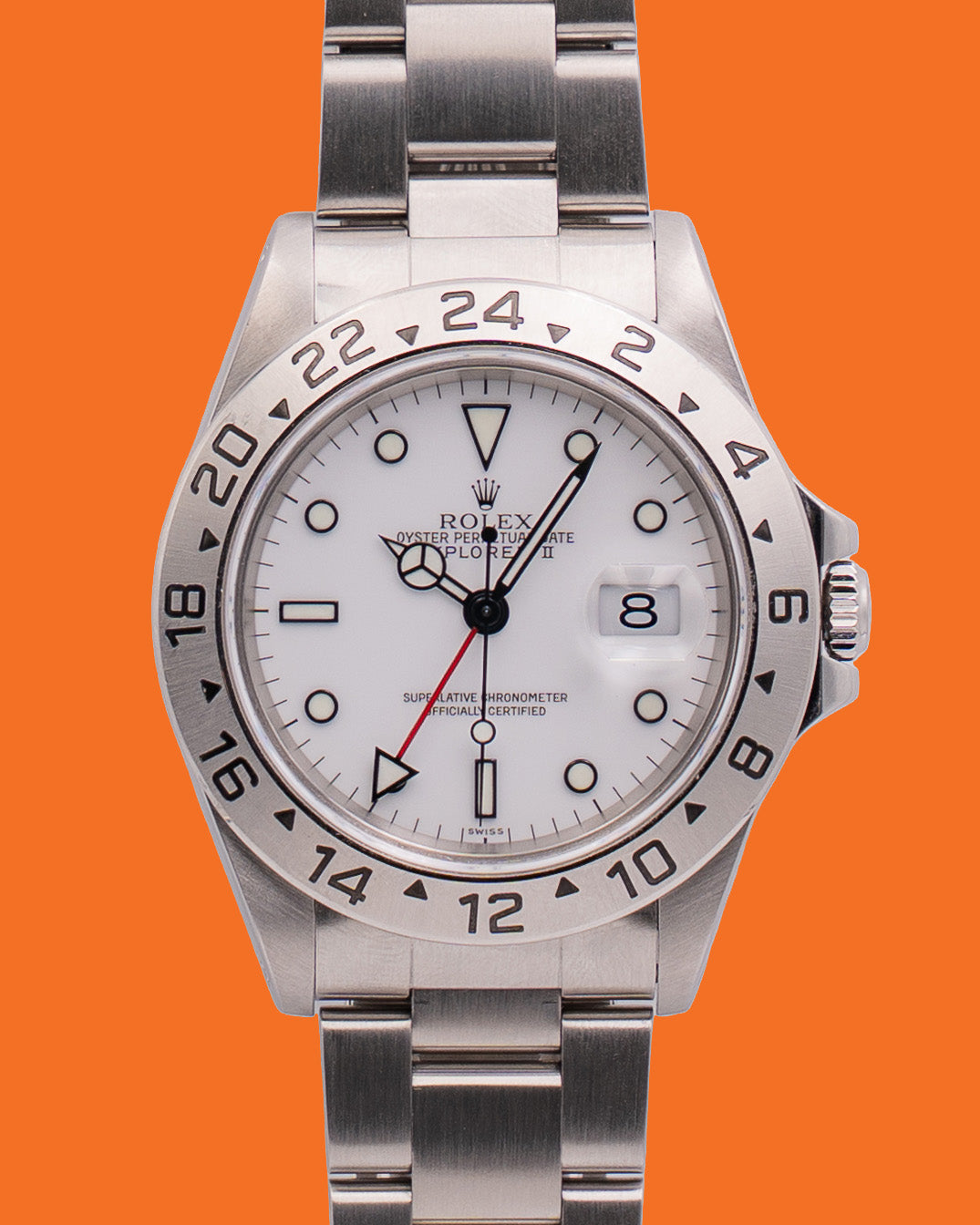 Rolex Explorer II 40mm 16570 White Dial 1999