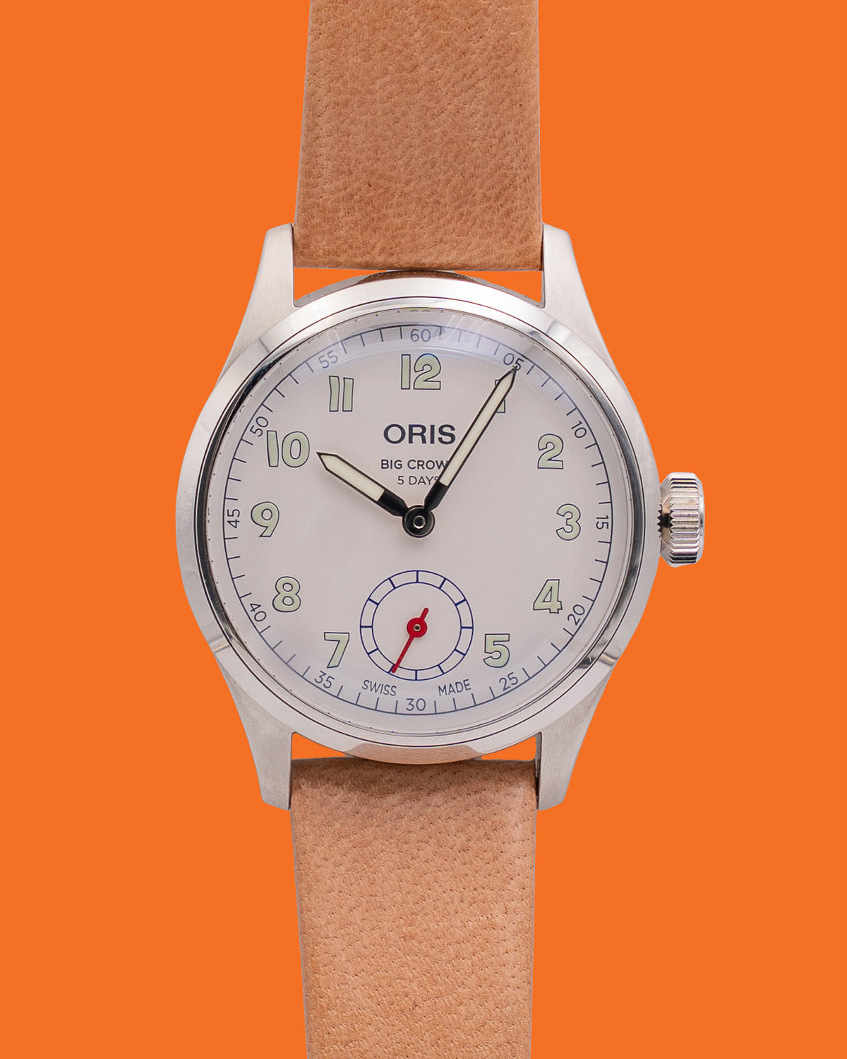 UNWORN STICKERED Oris Big Crown Wings of Hope Limited Edition 40mm White Dial Leather